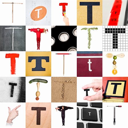 Collage of images with letter T Stock Photo - Budget Royalty-Free & Subscription, Code: 400-04240879