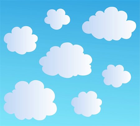 simsearch:400-04272687,k - Cartoon clouds collection 3 - vector illustration. Stockbilder - Microstock & Abonnement, Bildnummer: 400-04240943