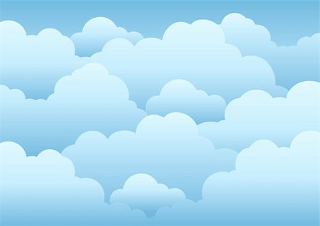 Cloudy sky background 1 - vector illustration. Stock Photo - Budget Royalty-Free & Subscription, Code: 400-04240961