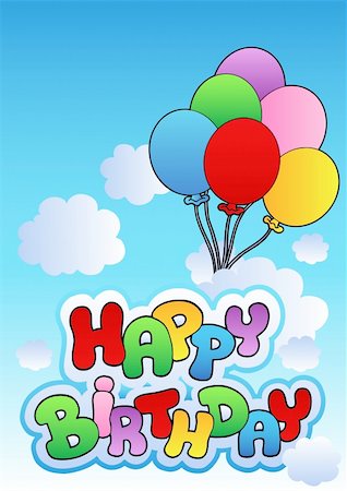 simsearch:400-04268513,k - Happy birthday image 1 - vector illustration. Foto de stock - Super Valor sin royalties y Suscripción, Código: 400-04240994