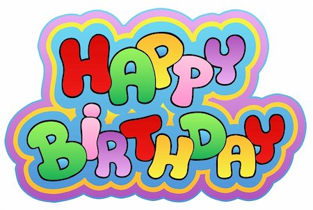 simsearch:400-04268513,k - Happy birthday theme 1 - vector illustration. Foto de stock - Super Valor sin royalties y Suscripción, Código: 400-04240995