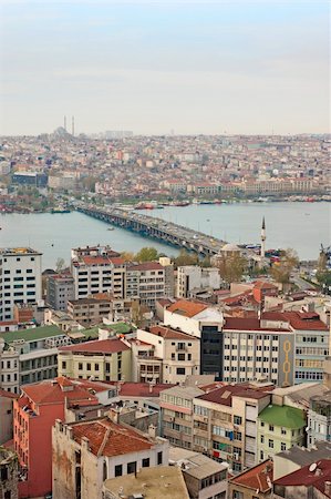 simsearch:862-03355067,k - View over part of Istanbul in Turkey with a road bridge crossing the Bosphorus River Stock Photo - Budget Royalty-Free & Subscription, Code: 400-04241093