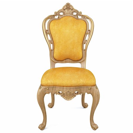 beautiful classic chair. isolated on white. Foto de stock - Super Valor sin royalties y Suscripción, Código: 400-04241145