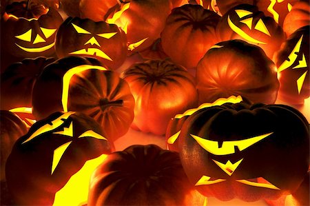 simsearch:400-03939142,k - Halloween pumpkins with a burning light inside. background Stock Photo - Budget Royalty-Free & Subscription, Code: 400-04241338
