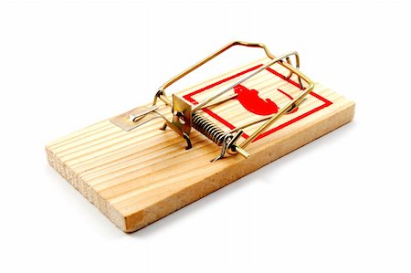 simsearch:400-03992981,k - dangerouse mousetrap isolated on white background Stock Photo - Budget Royalty-Free & Subscription, Code: 400-04241444