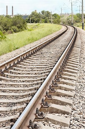 empalme - Railway track receding into the distance Foto de stock - Super Valor sin royalties y Suscripción, Código: 400-04241547