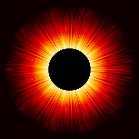 eclipsing - Glowing eclipse on a solid black background. EPS 8 vector file included Stock Photo - Budget Royalty-Free & Subscription, Code: 400-04241574