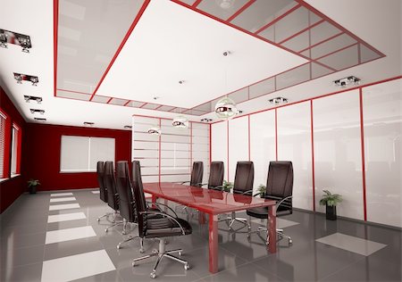 simsearch:400-04241682,k - Modern boardroom interior 3d render Stock Photo - Budget Royalty-Free & Subscription, Code: 400-04241680