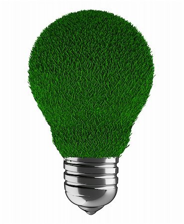 simsearch:400-07464142,k - abstract 3d illustration of light bulb with green grass Foto de stock - Super Valor sin royalties y Suscripción, Código: 400-04241744