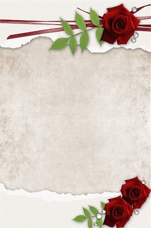 simsearch:400-08528676,k - Romantic vintage background with red roses Stock Photo - Budget Royalty-Free & Subscription, Code: 400-04241760