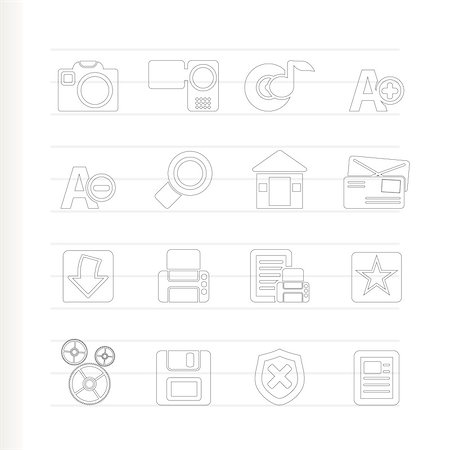 simsearch:400-04289956,k - Internet and Website icons - Vector Icon Set Stock Photo - Budget Royalty-Free & Subscription, Code: 400-04241862