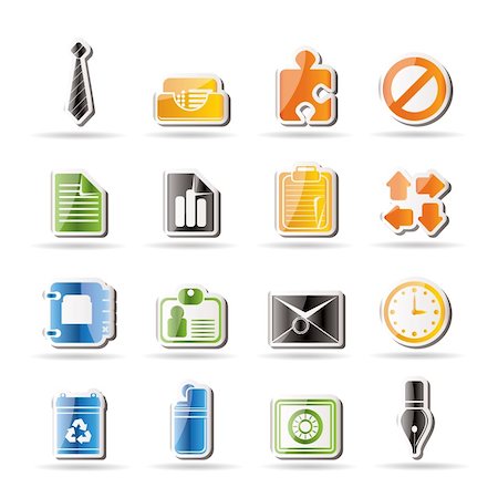 Simple Business and Office Icons - Vector Icon Set Stock Photo - Budget Royalty-Free & Subscription, Code: 400-04242009