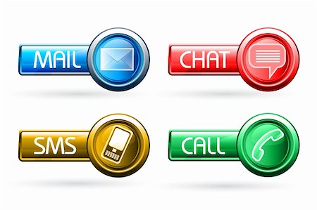 simsearch:400-04791118,k - illustration of communication buttons on white background Stock Photo - Budget Royalty-Free & Subscription, Code: 400-04242011