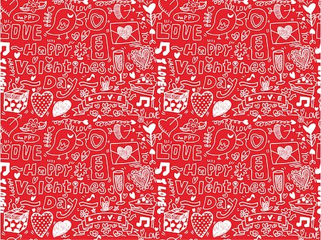 seamless Valentine's Day pattern Stock Photo - Budget Royalty-Free & Subscription, Code: 400-04242180
