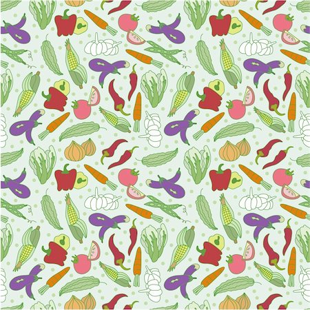 recipes paper - seamless vegetable pattern Foto de stock - Super Valor sin royalties y Suscripción, Código: 400-04242181