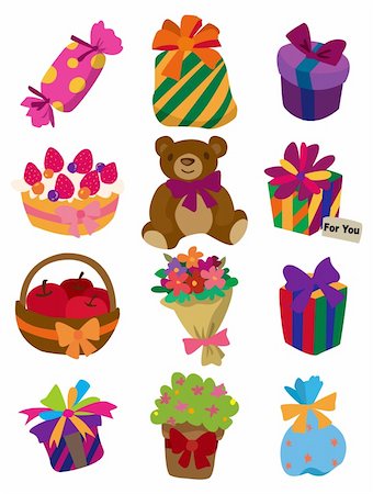 simsearch:400-06080917,k - cartoon gift icon Stock Photo - Budget Royalty-Free & Subscription, Code: 400-04242259