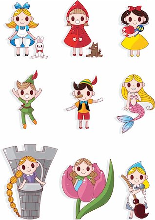 fairy tale characters how to draw - doodle story Stock Photo - Budget Royalty-Free & Subscription, Code: 400-04242284