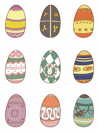 simsearch:400-04242338,k - cartoon Easter Egg Photographie de stock - Aubaine LD & Abonnement, Code: 400-04242304