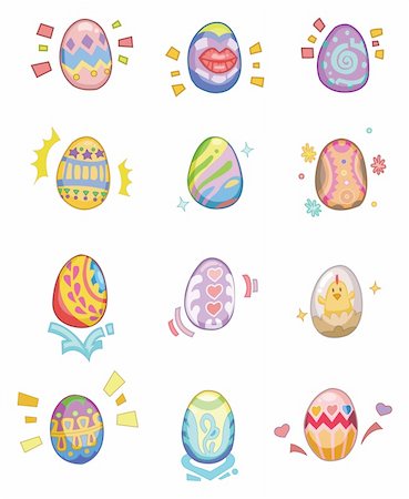 simsearch:400-04242338,k - cartoon Easter Egg Photographie de stock - Aubaine LD & Abonnement, Code: 400-04242338