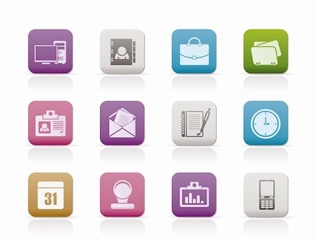 folder icon sets - Web Applications,Business and Office icons, Universal icons - vector icon set Stock Photo - Budget Royalty-Free & Subscription, Code: 400-04242392