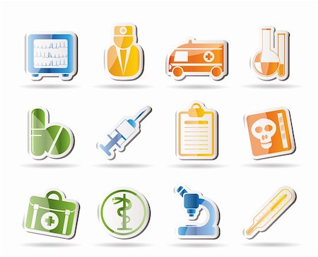 simsearch:400-08784692,k - Medical and healthcare Icons - Vector Icon Set Stock Photo - Budget Royalty-Free & Subscription, Code: 400-04242706