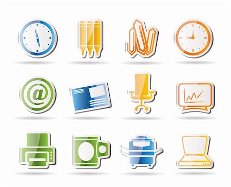 simsearch:400-05918073,k - Business and Office tools icons -  vector icon set Fotografie stock - Microstock e Abbonamento, Codice: 400-04242707