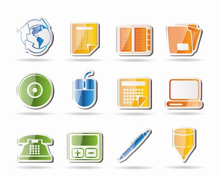 simsearch:400-05918073,k - Business and Office tools icons  vector icon set 2 Fotografie stock - Microstock e Abbonamento, Codice: 400-04242708