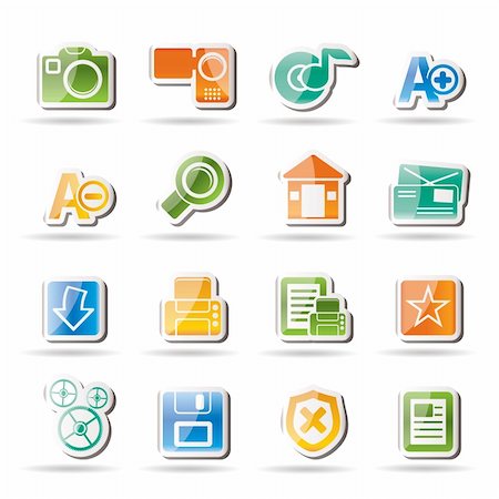 simsearch:400-04289956,k - Internet and Website icons  Vector Icon Set Stock Photo - Budget Royalty-Free & Subscription, Code: 400-04242916