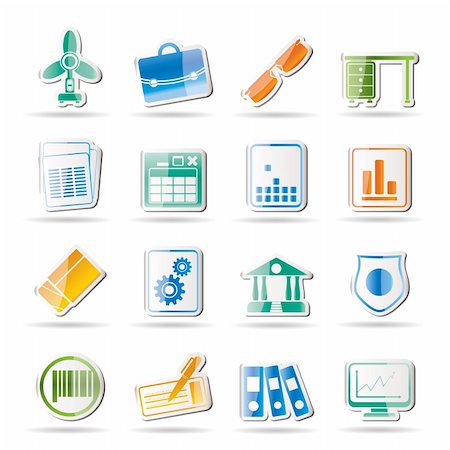 Business and Office Icons - Vector Icon Set 2 Foto de stock - Super Valor sin royalties y Suscripción, Código: 400-04242944