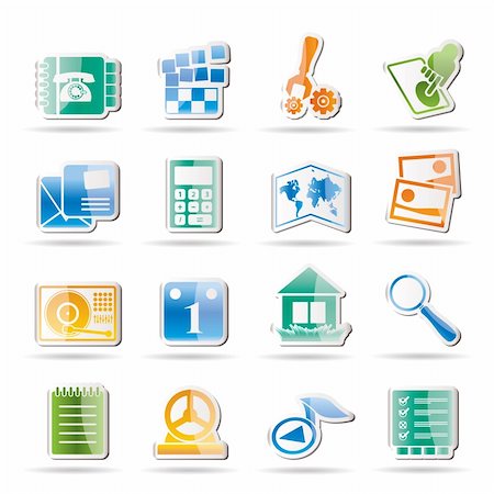 simsearch:400-04241862,k - Mobile Phone and Computer icon - Vector Icon Set Photographie de stock - Aubaine LD & Abonnement, Code: 400-04242945