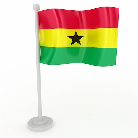 simsearch:400-04796084,k - Illustration of a flag of Ghana on a white background Foto de stock - Royalty-Free Super Valor e Assinatura, Número: 400-04243604