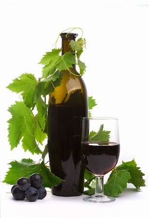 Glass red wine and bottle Foto de stock - Royalty-Free Super Valor e Assinatura, Número: 400-04255266