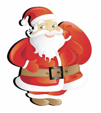 Santa Claus illustration  isolated on white background Stock Photo - Budget Royalty-Free & Subscription, Code: 400-04255399