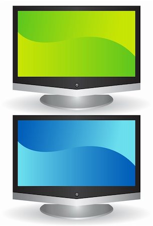 A pair of 3D Flat Screen Televisions. Stock Photo - Budget Royalty-Free & Subscription, Code: 400-04255413