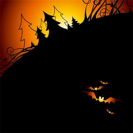 simsearch:400-08260546,k - halloween,  this illustration may be useful as designer work Fotografie stock - Microstock e Abbonamento, Codice: 400-04255709