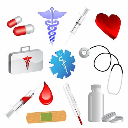 robisklp (artist) - Collection of vector medical icons Fotografie stock - Microstock e Abbonamento, Codice: 400-04255727