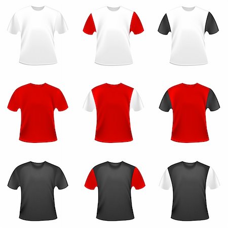 simsearch:400-06457206,k - Collection of vector t-shirts Photographie de stock - Aubaine LD & Abonnement, Code: 400-04255730