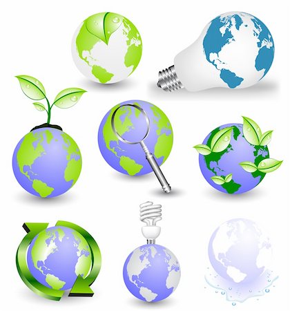 robisklp (artist) - Set of abstract vector globes Fotografie stock - Microstock e Abbonamento, Codice: 400-04255757