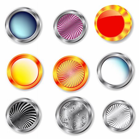 simsearch:400-04177289,k - Set of vector glossy buttons Stock Photo - Budget Royalty-Free & Subscription, Code: 400-04255758