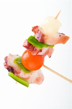 octopus, green pepper and cherry tomato toothpick Foto de stock - Royalty-Free Super Valor e Assinatura, Número: 400-04255774