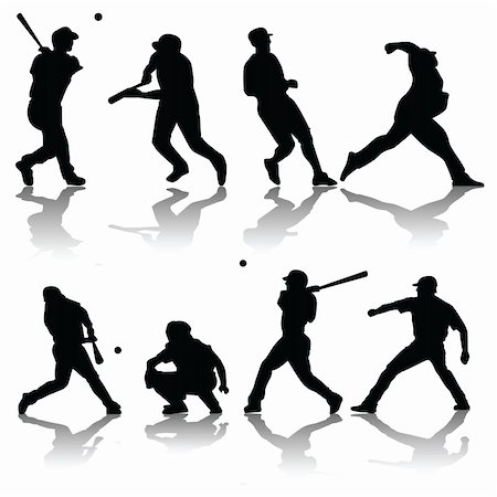 simsearch:400-04385920,k - vector set of baseball players Stock Photo - Budget Royalty-Free & Subscription, Code: 400-04255965