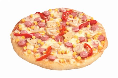 simsearch:400-04302812,k - tasty Pizza with pepper isolated on white Fotografie stock - Microstock e Abbonamento, Codice: 400-04256179
