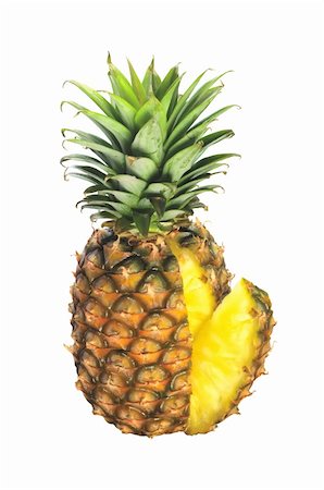 simsearch:400-04502584,k - fresh tasty pineapple isolated on white background Foto de stock - Super Valor sin royalties y Suscripción, Código: 400-04256217