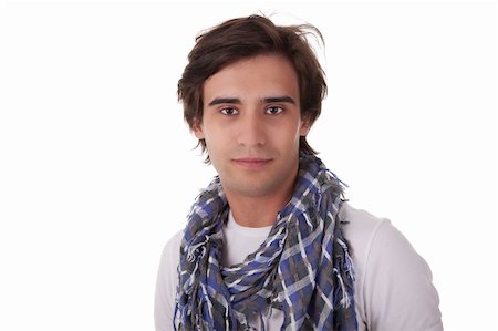 simsearch:400-07680948,k - Portrait of a handsome young man, looking to camera, on white background. Studio shot Foto de stock - Super Valor sin royalties y Suscripción, Código: 400-04256252