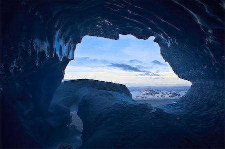 path concept nobody - The exit from blue cave in Antarctica Stock Photo - Budget Royalty-Free & Subscription, Code: 400-04256289