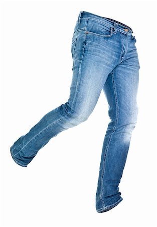 simsearch:400-04225197,k - Worn blue jeans isolated on white background Stock Photo - Budget Royalty-Free & Subscription, Code: 400-04256718