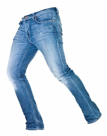 simsearch:400-04225197,k - Worn blue jeans isolated on white background Stock Photo - Budget Royalty-Free & Subscription, Code: 400-04256719