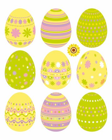 simsearch:400-04747052,k - Set of Easter eggs - an illustration for your design project. Stock Photo - Budget Royalty-Free & Subscription, Code: 400-04256729