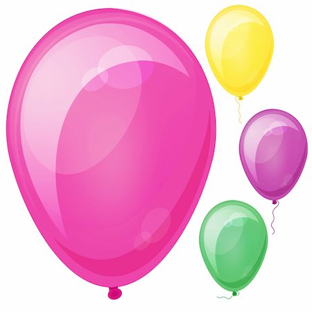 simsearch:400-04713054,k - Vector Realistic colorful balloons. Eps10.Illustration for your design. Photographie de stock - Aubaine LD & Abonnement, Code: 400-04256734