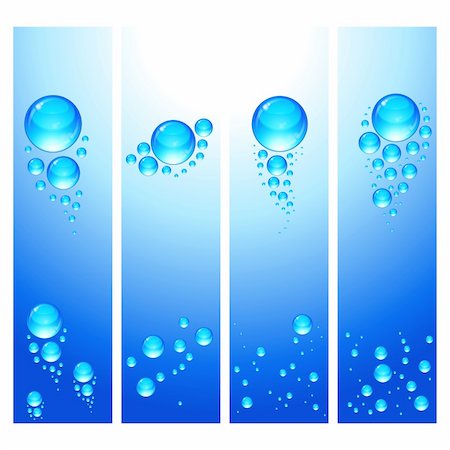 Eps Set of vertical banners with water bubbles. Photographie de stock - Aubaine LD & Abonnement, Code: 400-04256747